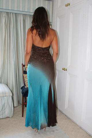 The Mahogany Midnight Blue Gown