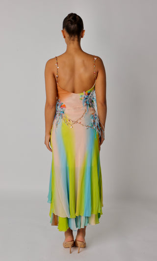 The Feathered Charm Gown
